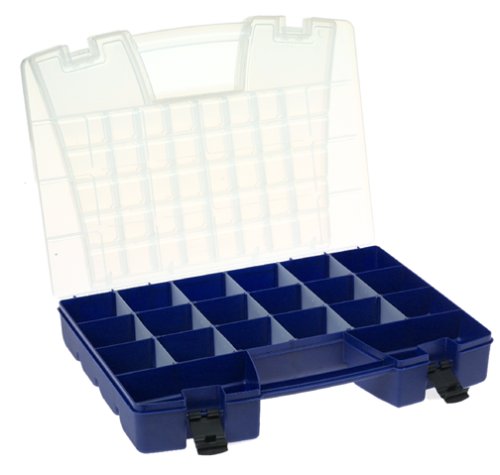 0032903615197 - AKRO-MILS 6318 PLASTIC PORTABLE HARDWARE AND CRAFT PARTS ORGANIZER, LARGE, BLUE