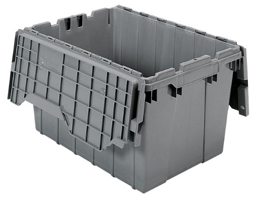 0032903952483 - AKRO-MILS 39120 PLASTIC STORAGE AND DISTRIBUTION CONTAINER TOTE WITH HINGED LID,
