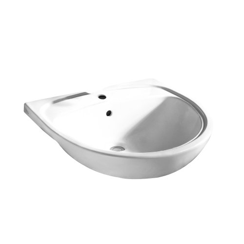 0033056565018 - AMERICAN STANDARD 9960.001.020 MEZZO SEMI-COUNTERTOP SINK WITH SINGLE FAUCET HOLE AND REAR OVERFLOW FOR 13-INCH MINIMUM DEPTH COUNTERTOP SINKS, WHITE
