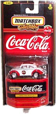 0033170322832 - MATCHBOX COLLECTIBLES - COCA-COLA COLLECTION - 1962 VW (VOLKSWAGEN) BEETLE (WHITE & RED) - 1:64 SCALE
