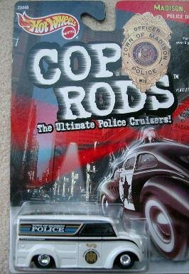 0033170513643 - MATTEL HOT WHEELS COP RODS DAIRY DELIVERY POLICE TRUCK 1:64 SCALE DIE CAST CAR