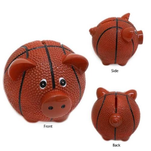 0033170518617 - FUNNY BASKETBALL PIG PIGGY BANK SPORTS