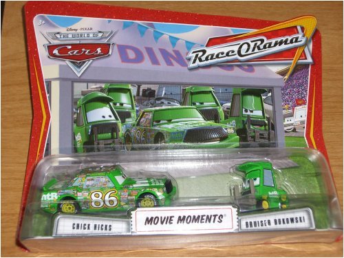 0033170944690 - DISNEY / PIXAR CARS MOVIE MOMENTS 1:55 DIE CAST FIGURE 2-PACK SERIES 4 RACE-O-RAMA CHICK HICKS AND BRUISER BUKOWSKI BY MATTEL