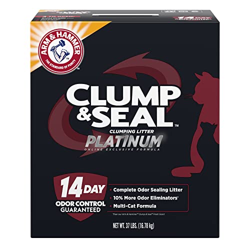 0033200002727 - ARM & HAMMER CLUMP & SEAL PLATINUM MULTI-CAT COMPLETE ODOR SEALING CLUMPING CAT LITTER WITH 14 DAYS OF ODOR CONTROL, 37 LBS, ONLINE EXCLUSIVE FORMULA