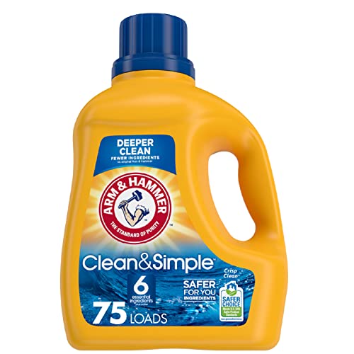 0033200003243 - ARM & HAMMER LIQUID LAUNDRY DETERGENT, CLEAN AND SIMPLE, 118.1OZ 75 LOADS