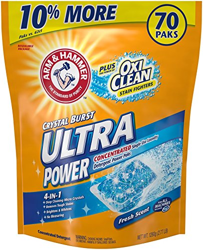 0033200456810 - ARM & HAMMER LAUNDRY DETERGENT PLUS OXICLEAN POWER PAKS, FRESH SCENT, 70 COUNT