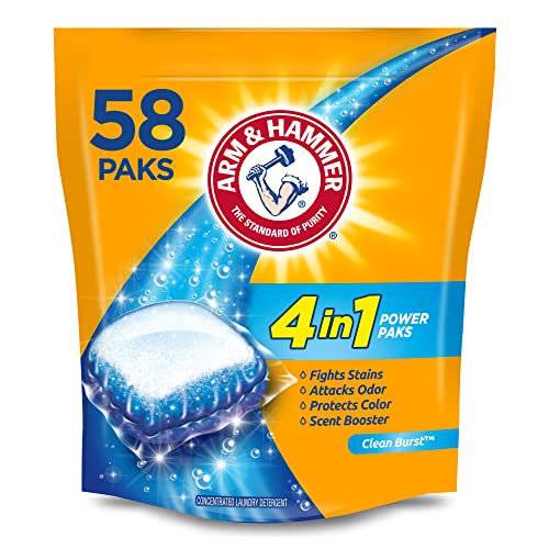 0033200700098 - ARM & HAMMER 4-IN-1 LAUNDRY DETERGENT POWER PAKS, 58 COUNT