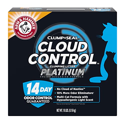 0033200975441 - ARM & HAMMER CLOUD CONTROL PLATINUM MULTI-CAT CLUMPING CAT LITTER WITH HYPOALLERGENIC LIGHT SCENT, 14 DAYS OF ODOR CONTROL, 18 LBS.