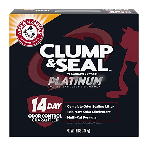 0033200975458 - ARM & HAMMER CLUMP & SEAL MULTI-CAT COMPLETE ODOR SEALING CLUMPING CAT LITTER WITH 14 DAYS OF ODOR CONTROL, 18 LBS.