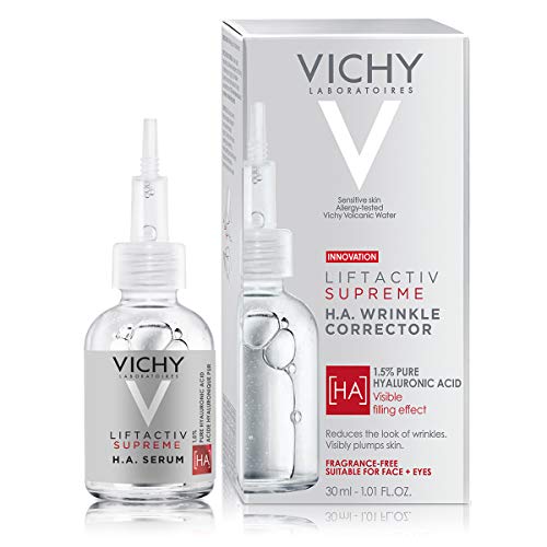 3337875719209 - VICHY LIFTACTIV SUPREME 1.5% HYALURONIC ACID FACE SERUM & WRINKLE CORRECTOR, ANTI AGING SERUM FOR FACE TO REDUCE WRINKLES, PLUMP, & SMOOTH, SUITABLE FOR SENSITIVE SKIN , FRAGRANCE-FREE, 1.01 FL. OZ.