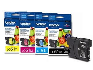 0033584789238 - OEM BROTHER LC-61 4-COLOR INK CARTRIDGES (1 BLACK, 1 CYAN, 1 MAGENTA, 1 YELLOW)