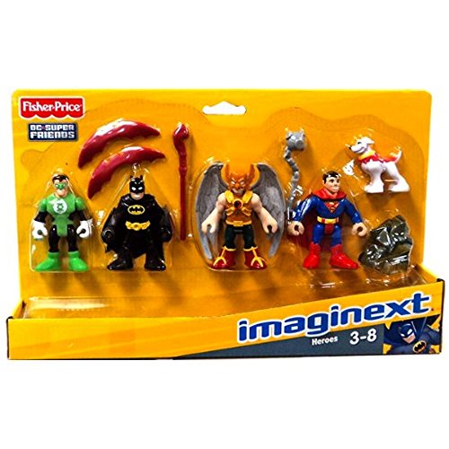 0033586038884 - FISHER-PRICE TOY - IMAGINEXT DC COMICS SUPER FRIENDS HEROES FIGURE SET - BATMAN - SUPERMAN - HAWKMAN