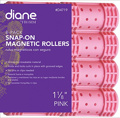 0033586170003 - DIANE SNAP-ON MAGNETIC ROLLERS - 1 1/8 PINK