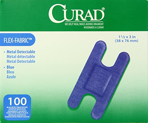 0033586843051 - CURAD KNUCKLE, WOVEN BLUE DETECTABLE BANDAGE, 100-COUNT