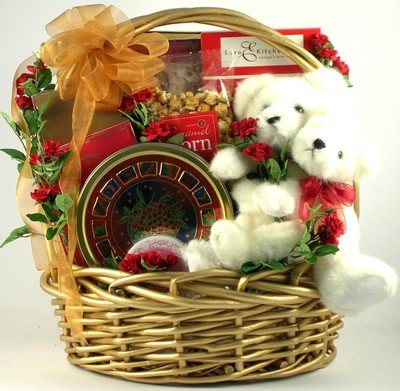 3378127679872 - GIFT BASKET VILLAGE LOVE BEARS ALL THINGS DELUXE WEDDING OR ANNIVERSARY GIFT BASKET