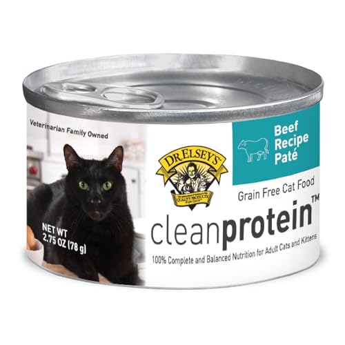 0000338031271 - DR. ELSEYS CLEANPROTEIN BEEF RECIPE WET CAT FOOD (CASE OF 24), 2.75 OZ CANNED FOOD