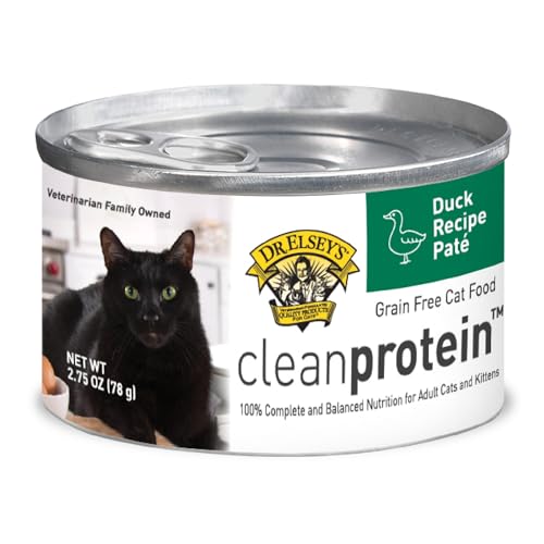 0000338036276 - DR. ELSEYS CLEANPROTEIN DUCK RECIPE WET CAT FOOD CASE OF 24, 2.75 OZ CANNED FOOD