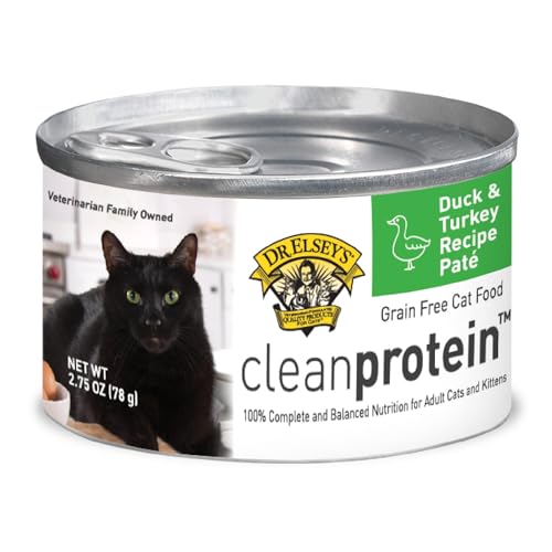0000338037273 - DR. ELSEYS CLEANPROTEIN DUCK & TURKEY RECIPE WET CAT FOOD (CASE OF 24), 2.75 OZ CANNED FOOD