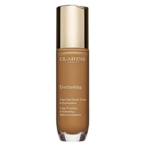 3380810402957 - CLARINS EVERLASTING FOUNDATION | FULL COVERAGE AND LONG-WEARING | HIDES IMPERFECTIONS, EVENS SKIN TONE AND PROVIDES 24-HOUR HYDRATION AND HOLD* | NATURAL, MATTE FINISH | TRANSFER-PROOF