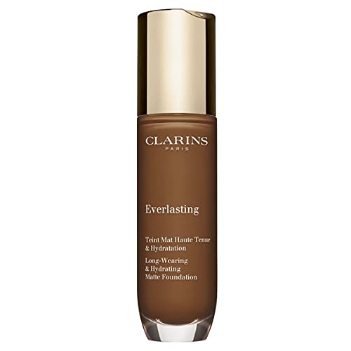 3380810403008 - CLARINS EVERLASTING FOUNDATION | FULL COVERAGE AND LONG-WEARING | HIDES IMPERFECTIONS, EVENS SKIN TONE AND PROVIDES 24-HOUR HYDRATION AND HOLD* | NATURAL, MATTE FINISH | TRANSFER-PROOF