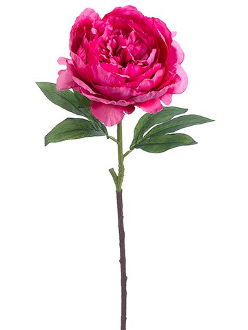 0033849490299 - PEONY SILK FLOWER IN HOT PINK - 27 TALL