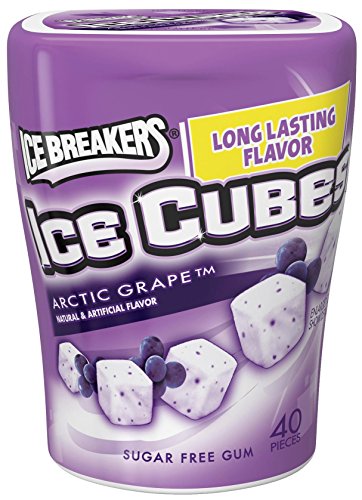0034000005451 - ICE BREAKERS ICE CUBES SUGAR FREE GUM, ARCTIC GRAPE, 40-PIECE CONTAINER