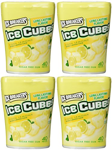 0034000006205 - ICE BREAKERS COOL LEMON ICE CUBESS SUGAR FREE GUM 40 PIECES (PACK OF 4)