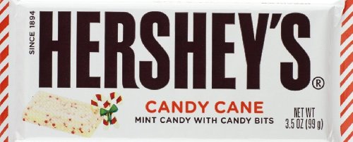 0034000013821 - HERSHEY'S CANDY CANE MINT CANDY WITH CANDY BITS CANDY BAR, 3.5-OUNCE BAR (PACK OF 4)