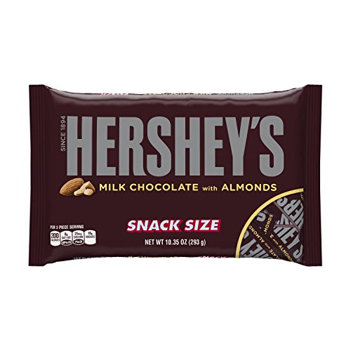 0034000092567 - HERSHEY'S MILK CHOCOLATE WITH ALMONDS SNACK SIZE BARS, 10.35-OUNCE BAGS (PACK OF 6)