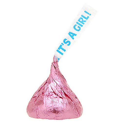 0034000120154 - HERSHEY'S MILK CHOCOLATE KISSES, IT'S A GIRL! 7-OUNCE BAG (PACK OF 1)