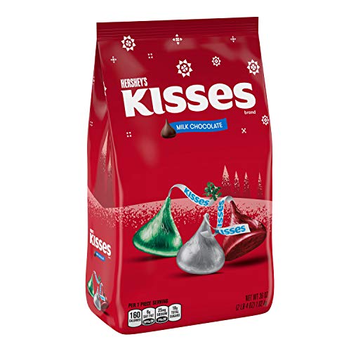 0034000121465 - HERSHEY'S HOLIDAY KISSES MILK CHOCOLATE, 36-OUNCE BAG