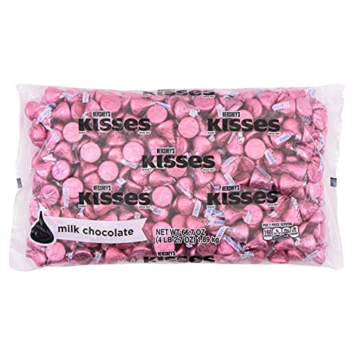 0034000133437 - HERSHEY'S(R) KISSES MILK CHOCOLATES, 66-OZ BAG, PINK