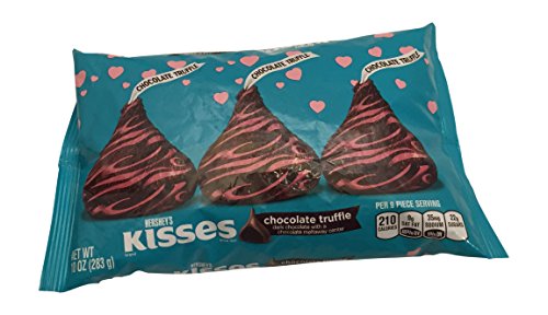 0034000133703 - HERSHEY'S VALENTINE'S KISSES, CHOCOLATE TRUFFLE, 10OZ