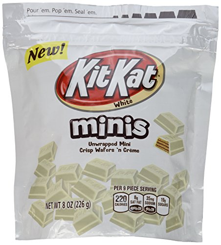 0034000138586 - HERSHEY'S, KIT KAT, MINI'S, WHITE CHOCOLATE COVERED WAFER CANDIES, 8OZ BAG (PACK OF 3)