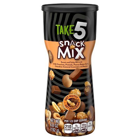 0034000210930 - HERSHEY'S TAKE 5 SNACK MIX CANISTER, 6.8 OZ