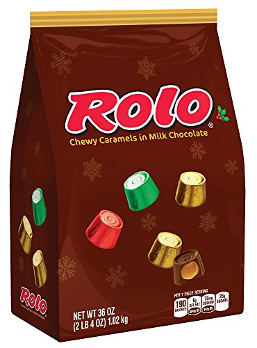 0034000388301 - ROLO HOLIDAY CHEWY CARAMELS IN MILK CHOCOLATE, 36-OUNCE BAG
