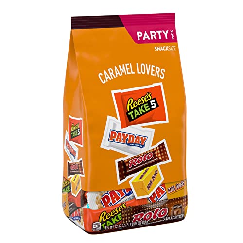0034000400560 - HERSHEY CARAMEL LOVERS CARAMEL ASSORTMENT SNACK SIZE CANDY, INDIVIDUALLY WRAPPED, 32.07 OZ BULK PARTY PACK