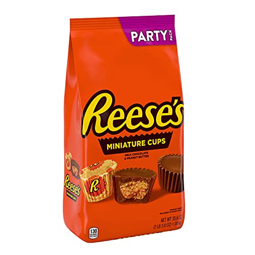 0034000447091 - REESE’S, MILK CHOCOLATE PEANUT BUTTER CUP MINIATURES PARTY BAG, 35.6 OZ