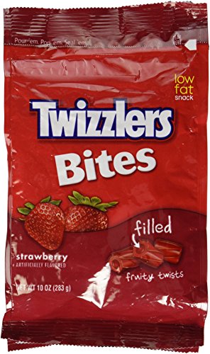 0034000560240 - TWIZZLERS STRAWBERRY FILLED BITES, 10 OUNCE