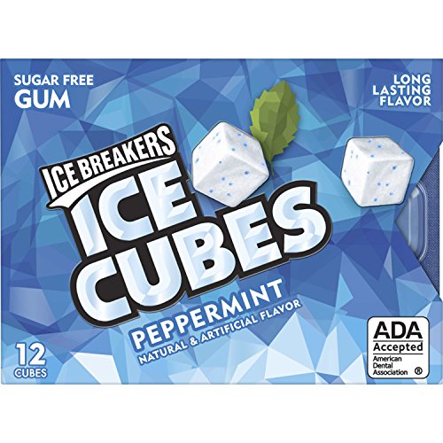 0034000701377 - ICE BREAKERS ICE GUM, SGRF PEPPERMINT 12 CUBES#70137, ONE SIZE, MULTICOLORED