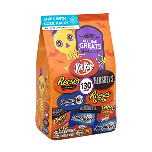0034000951819 - HERSHEY ALL TIME GREATS CHOCOLATE AND PEANUT BUTTER ASSORTMENT SNACK SIZE CANDY, HALLOWEEN, 66.61 OZ BULK VARIETY BAG (130 PIECES)