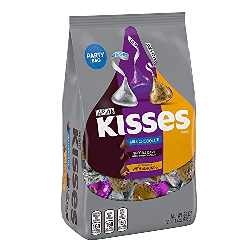 0034000995097 - HERSHEYS KISSES ASSORTED CHOCOLATE CANDY, BULK, 33 OZ BULK PARTY BAG