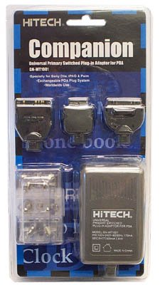 0034051810172 - HITECH - 500MA UNIVERSAL TRAVEL CHARGER ADAPTER FOR PALM TUNGSTEN T, TUNGSTEN W, TUNGSTEN C, ZIRE 71 (WITH UK, EU, AUSTRALIA, US PLUGS)