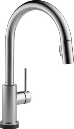 0034449644464 - DELTA FAUCET 9159T-AR-DST TRINSIC SINGLE HANDLE PULL-DOWN KITCHEN FAUCET WITH TOUCH2O TECHNOLOGY AND MAGNETIC DOCKING, ARCTIC STAINLESS