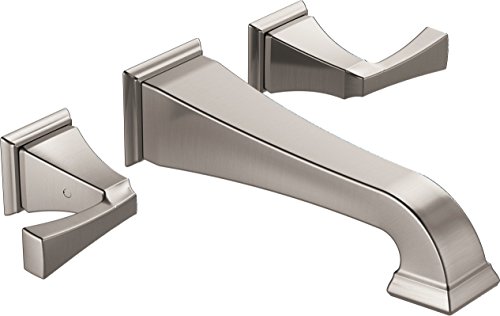 0034449802628 - DELTA FAUCET T3551LF-SSWL DRYDEN TWO HANDLE WALL MOUNT LAVATORY FAUCET TRIM, STAINLESS