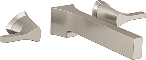 0034449820424 - DELTA FAUCET T3574LF-SSWL ZURA TWO HANDLE WALL MOUNT LAVATORY FAUCET, STAINLESS