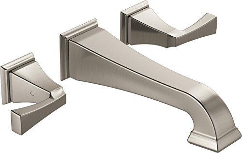 0034449827034 - DELTA FAUCET T3551LF-SPWL DRYDEN TWO HANDLE WALL MOUNT LAVATORY FAUCET TRIM, SPOTSHIELD STAINLESS