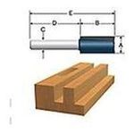 0000346277869 - CARBIDE-TIPPED PLUNGE CUTTING STRAIGHT ROUTER BITS - 1/2 C.T. STRAIGHT ROUTER BIT 2-FLUTES 1/