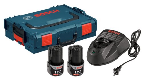 0000346454345 - BOSCH SKC120-202L 12-VOLT MAX LITHIUM-ION STARTER KIT WITH 2 BATTERIES, CHARGER AND L-BOXX-1