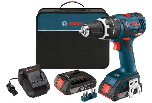 0000346461589 - BOSCH HDS182-02 18-VOLT BRUSHLESS 1/2-INCH COMPACT TOUGH HAMMER DRILL/DRIVER WITH 2.0AH BATTERIES, CHARGER AND CASE